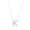 Thumbnail Image 1 of Previously Owned - 1/15 CT. T.W. Diamond "K" Initial Pendant in 10K White Gold