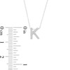 Thumbnail Image 3 of Previously Owned - 1/15 CT. T.W. Diamond "K" Initial Pendant in 10K White Gold