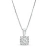 Thumbnail Image 1 of Previously Owned - 1/2 CT. T.W. Diamond Frame Pendant in 10K White Gold