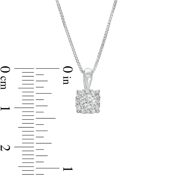 Previously Owned - 1/2 CT. T.w. Diamond Frame Pendant in 10K White Gold