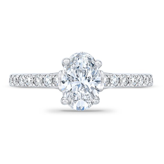 Previously Owned - Royal AsscherÂ® 1 CT. T.w. Oval Diamond Engagement Ring in 14K White Gold