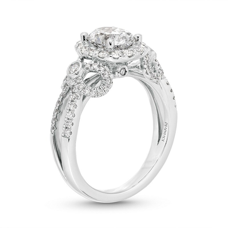 Main Image 3 of Previously Owned - Kleinfeld® x Zales 2-1/5 CT. T.W. Oval Lab-Created Diamond Split Shank Engagement Ring in Platinum