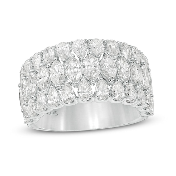 Previously Owned - Vera Wang Love Collection 3 CT. T.w. Diamond Multi-Row Band in 14K White Gold (I/Si2)