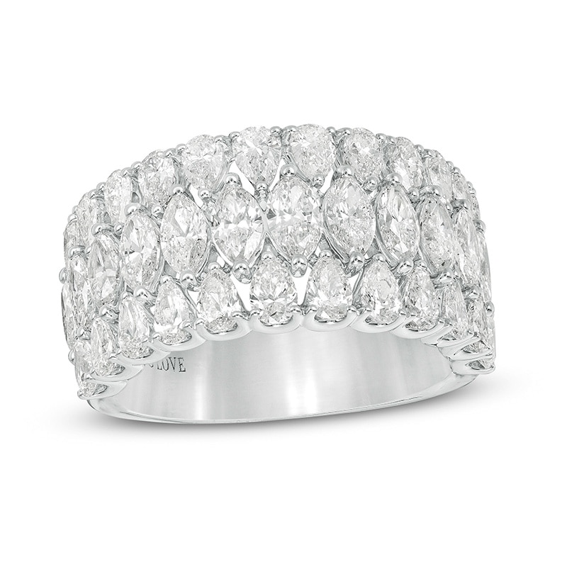 Main Image 1 of Previously Owned - Vera Wang Love Collection 3 CT. T.W. Diamond Multi-Row Band in 14K White Gold (I/SI2)