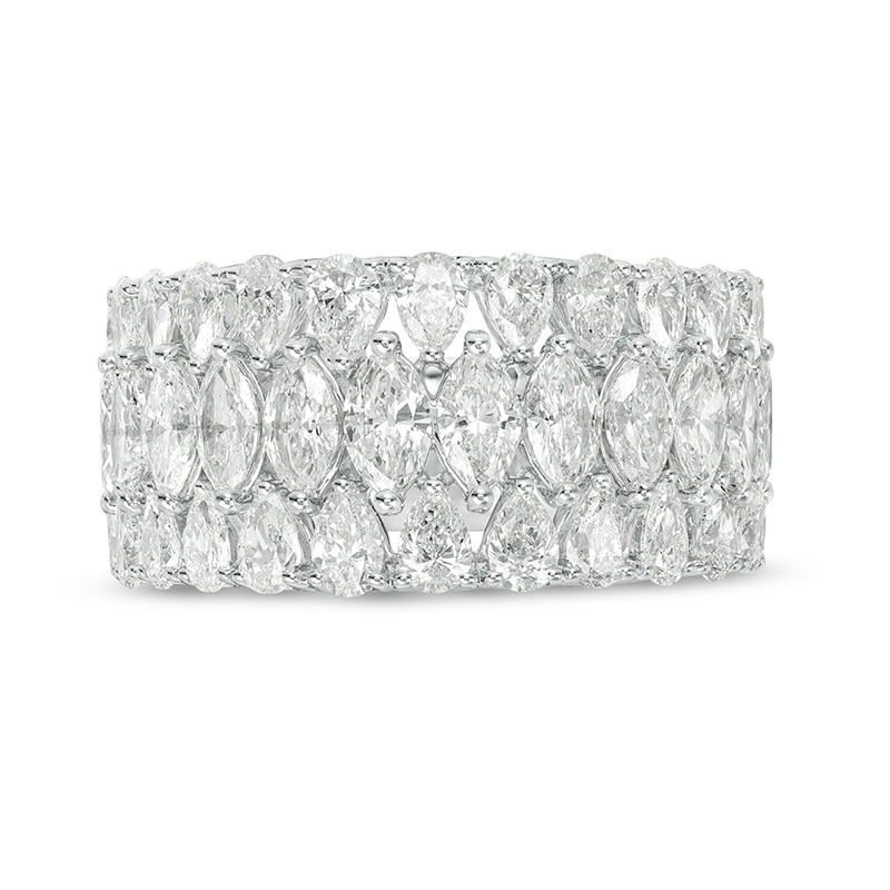 Main Image 3 of Previously Owned - Vera Wang Love Collection 3 CT. T.W. Diamond Multi-Row Band in 14K White Gold (I/SI2)