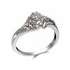 Thumbnail Image 2 of Previously Owned - 1/5 CT. T.W. Diamond Flower Swirl Promise Ring in 10K White Gold