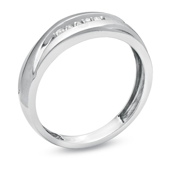 Previously Owned - 1/20 CT. T.w. Diamond Wedding Band in 10K White Gold