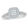 Thumbnail Image 1 of Previously Owned - Vera Wang Love Collection 1-3/4 CT. T.W. Princess-Cut Diamond Frame Engagement Ring in 14K White Gold
