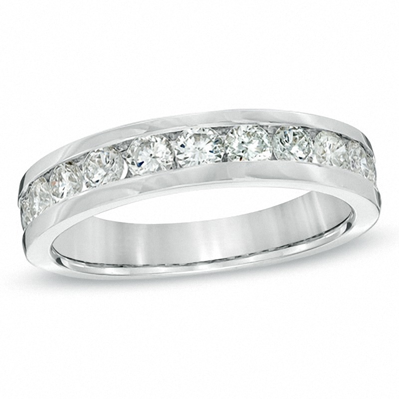 Main Image 1 of Previously Owned - 1 CT. T.W.  Diamond Anniversary Band in 18K White Gold (F/I1)
