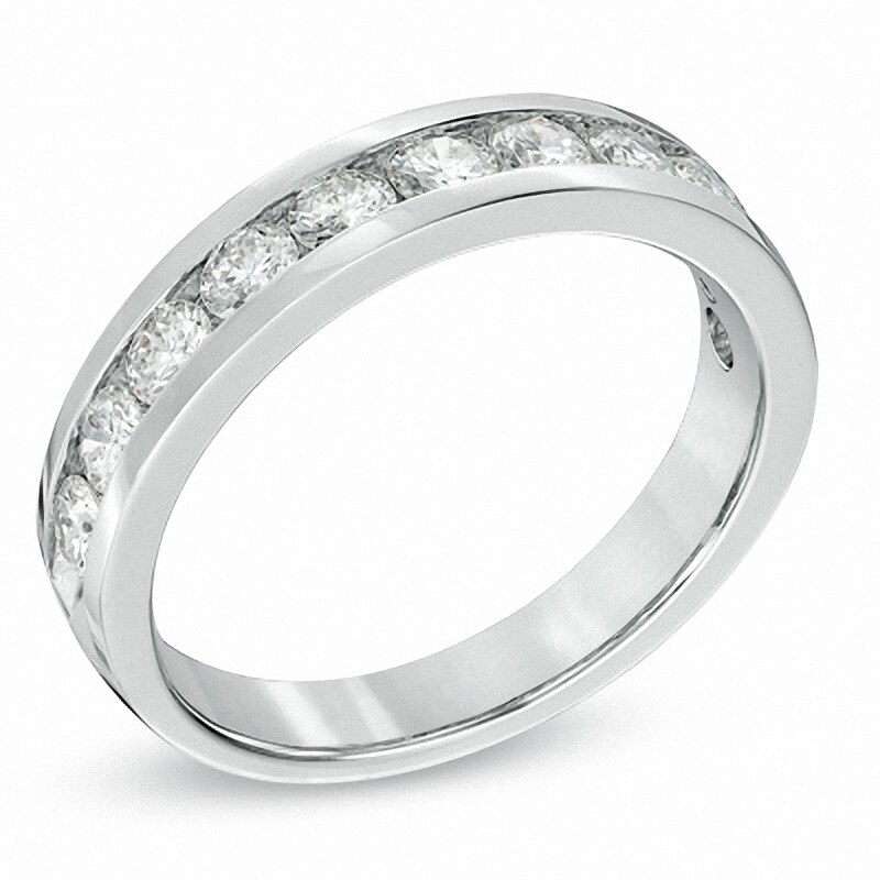 Main Image 2 of Previously Owned - 1 CT. T.W.  Diamond Anniversary Band in 18K White Gold (F/I1)