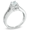 Thumbnail Image 2 of Previously Owned - 1 CT. T.W. Diamond Oval Frame Engagement Ring in 14K White Gold