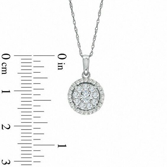 Previously Owned - 1/2 CT. T.w. Multi-Diamond Pendant in 10K White Gold