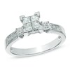 Thumbnail Image 1 of Previously Owned - 3/4 CT. T.W. Quad Princess-Cut Diamond Three Stone Engagement Ring in 14K White Gold