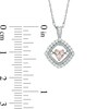Thumbnail Image 2 of Previously Owned - 1/5 CT. T.W. Diamond Tilted Square with Inner Heart Pendant in 10K Two-Tone Gold