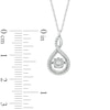 Thumbnail Image 2 of Previously Owned - 1/5 CT. T.W. Multi-Diamond Twist Teardrop Pendant in 10K White Gold