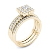 Thumbnail Image 2 of Previously Owned - 7/8 CT. T.W. Princess-Cut Diamond Frame Three Piece Bridal Set in 14K Gold
