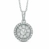 Thumbnail Image 1 of Previously Owned - 1/2 CT. T.W. Diamond Double Frame Pendant in 10K White Gold