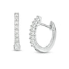 Thumbnail Image 1 of Previously Owned - 1/6 CT. T.W. Diamond Hoop Earrings in 10K White Gold