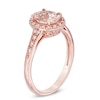 Thumbnail Image 2 of Previously Owned - Oval Morganite and Diamond Accent Ring in 14K Rose Gold