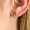 Thumbnail Image 3 of Previously Owned - 1/6 CT. T.W. Diamond Wide J-Hoop Earrings in 10K White Gold