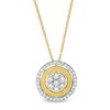 Thumbnail Image 1 of Previously Owned - 1/3 CT. T.W. Multi-Diamond Double Frame Vintage-Style Pendant in 10K Gold