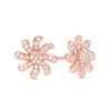 Thumbnail Image 1 of Previously Owned - 1/4 CT. T.W. Composite Diamond Twirl Flower Stud Earrings in 10K Rose Gold
