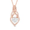 Thumbnail Image 1 of Previously Owned - 1/3 CT. T.W. Composite Diamond Infinity Teardrop Pendant in 10K Rose Gold