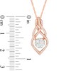 Thumbnail Image 3 of Previously Owned - 1/3 CT. T.W. Composite Diamond Infinity Teardrop Pendant in 10K Rose Gold