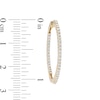 Thumbnail Image 3 of Previously Owned - 1 CT. T.W. Diamond Hoop Earrings in 10K Gold