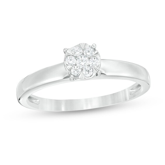 Previously Owned - 1/8 CT. T.w. Composite Diamond Promise Ring in 10K White Gold