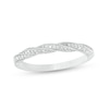 Thumbnail Image 1 of Previously Owned - 1/5 CT. T.W. Diamond Twist Wedding Band in 10K White Gold