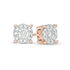 Thumbnail Image 1 of Previously Owned - 1/4 CT. T.W. Diamond Frame Stud Earrings in 10K Rose Gold