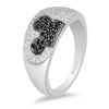 Thumbnail Image 2 of Previously Owned - Mickey Mouse & Minnie Mouse 1/2 CT. T.W. Black and White Diamond Ring in Black Sterling Silver