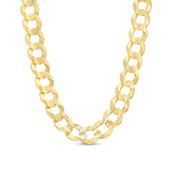 Previously Owned - Men's 7.0mm Concave Curb Chain Necklace in Solid 10K Gold - 22"