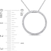 Thumbnail Image 3 of Previously Owned - 1/4 CT. T.W. Diamond Open Circle Pendant in 10K White Gold - 17"