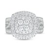 Thumbnail Image 4 of Previously Owned - 1-1/2 CT. T.W. Composite Diamond Double Cushion Frame Split Shank Ring in 10K White Gold