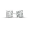 Thumbnail Image 1 of Previously Owned - 1/5 CT. T.W. Diamond Square Frame Stud Earrings in Sterling Silver