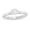 Thumbnail Image 1 of Previously Owned - 3/8 CT. T.W. Oval Diamond Tri-Sides Engagement Ring in 10K White Gold