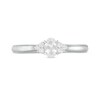 Thumbnail Image 4 of Previously Owned - 3/8 CT. T.W. Oval Diamond Tri-Sides Engagement Ring in 10K White Gold