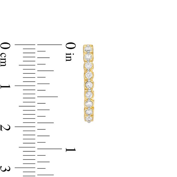 Previously Owned - 3/8 CT. T.w. Diamond Hoop Earrings in 10K Gold