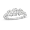 Thumbnail Image 1 of Previously Owned - 1 CT. T.W. Composite Diamond Flower Ring in 10K White Gold
