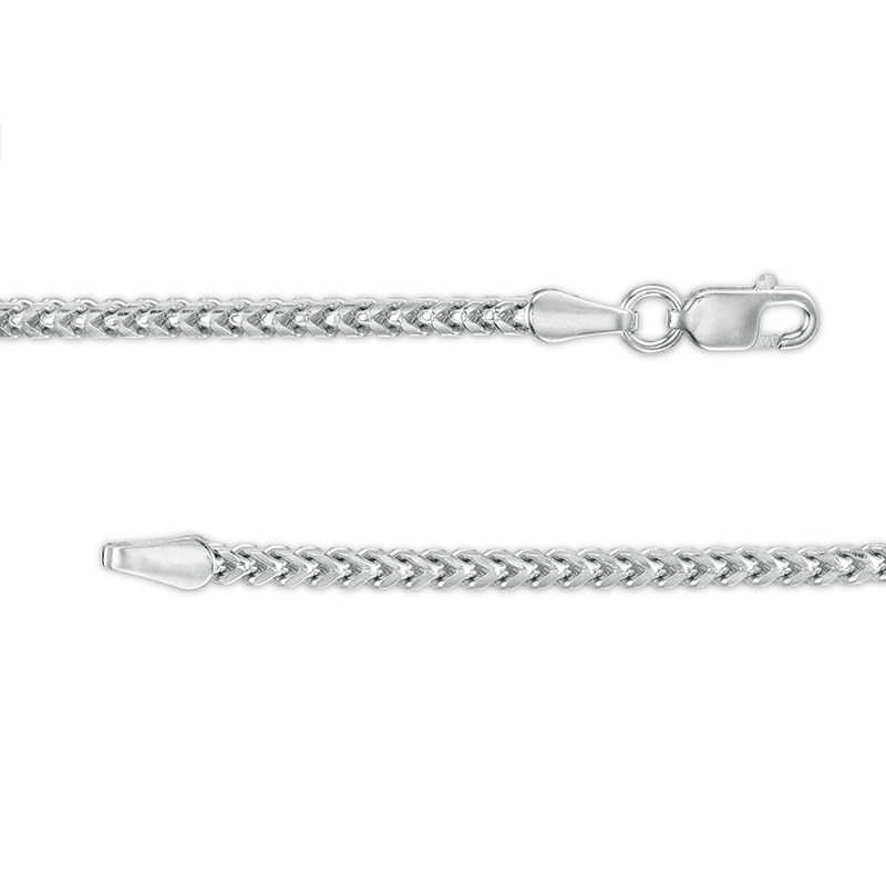 Main Image 3 of Previously Owned - 2.0mm Franco Chain Necklace in Solid 14K White Gold - 22"