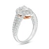 Thumbnail Image 3 of Previously Owned - Love's Destiny by Peoples 2 CT. T.W.  Pear Diamond Frame Engagement Ring in 14K Two-Tone Gold