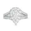 Thumbnail Image 4 of Previously Owned - Love's Destiny by Peoples 2 CT. T.W.  Pear Diamond Frame Engagement Ring in 14K Two-Tone Gold