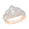 Thumbnail Image 1 of Previously Owned - 1-1/2 CT. T.W. Marquise Diamond Frame Vintage-Style Bridal Set in 10K Rose Gold