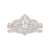 Thumbnail Image 4 of Previously Owned - 1-1/2 CT. T.W. Marquise Diamond Frame Vintage-Style Bridal Set in 10K Rose Gold