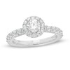 Thumbnail Image 1 of Previously Owned - Vera Wang Love Collection 1 CT. T.W. Diamond Frame Engagement Ring in 14K White Gold