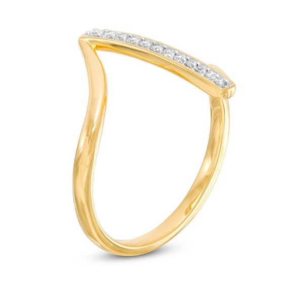 Previously Owned - Remixed Reimagined 1/10 CT. T.w. Diamond Vertical Bar Ring in 10K Gold