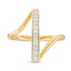 Thumbnail Image 4 of Previously Owned - Remixed Reimagined 1/10 CT. T.W. Diamond Vertical Bar Ring in 10K Gold
