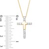 Thumbnail Image 4 of Previously Owned - Remixed Reimagined 1/4 CT. T.W. Diamond Cross Pendant in 10K Gold